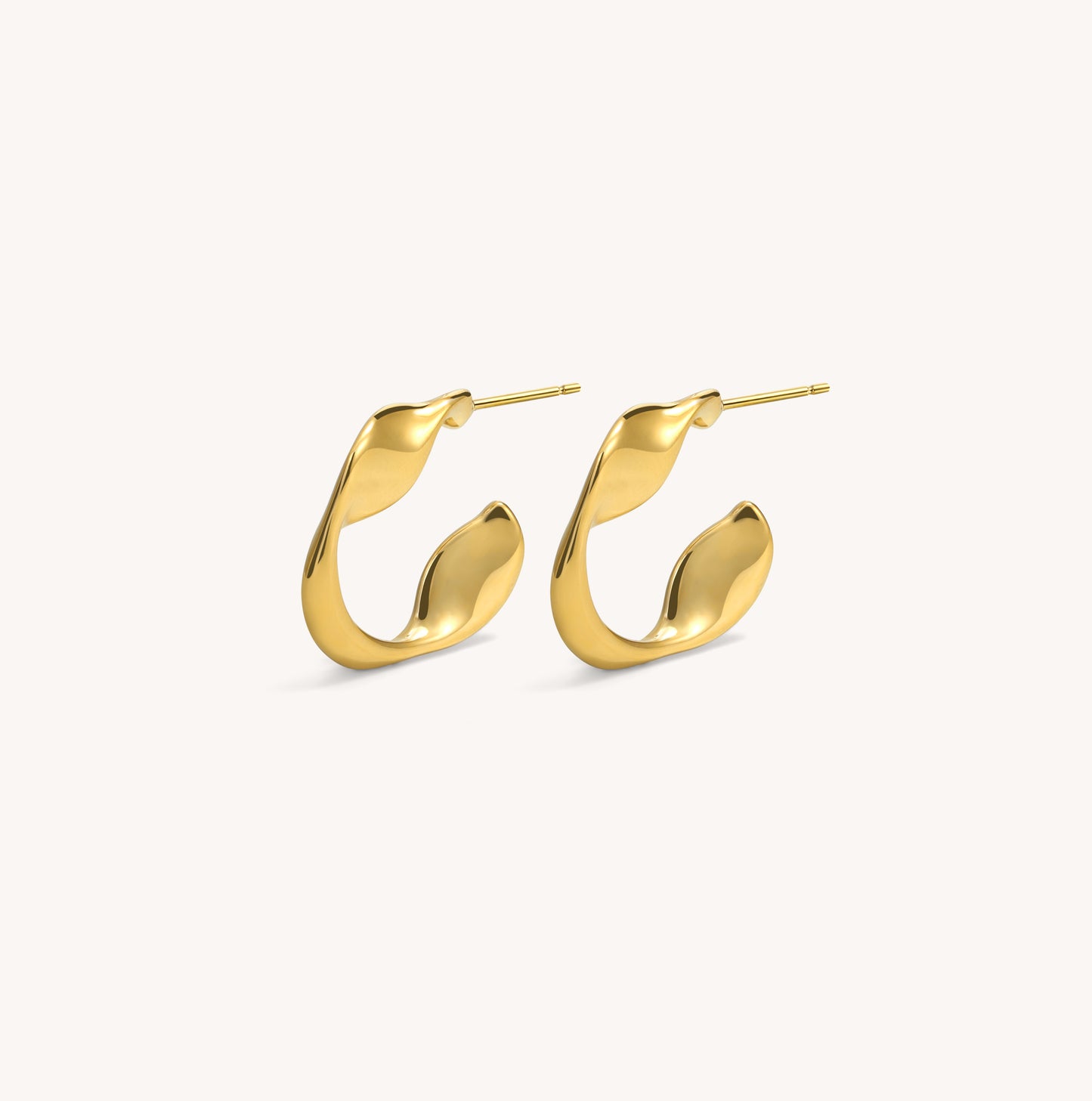 Rivelle - Flat Wave Hoops