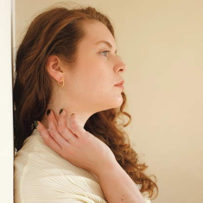 Orbia - Beaded Hoops