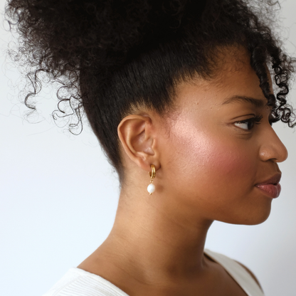 Perla - Pearl Arc Hoops