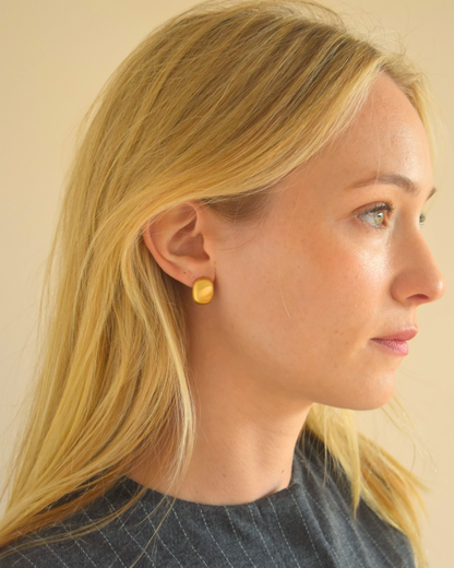 Matte Button - Stud Earrings