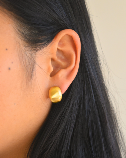 Matte Button - Stud Earrings
