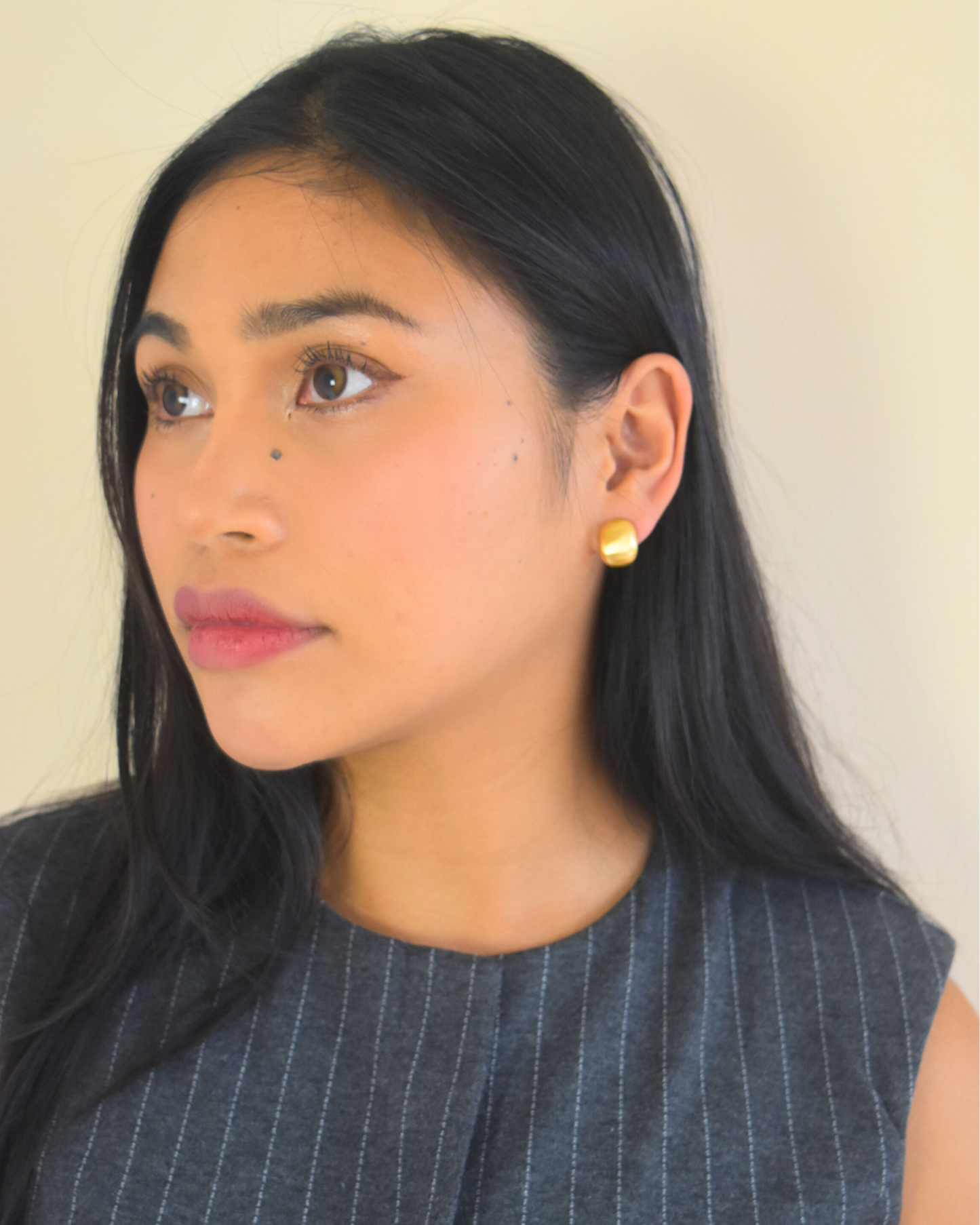 Matte Button - Stud Earrings