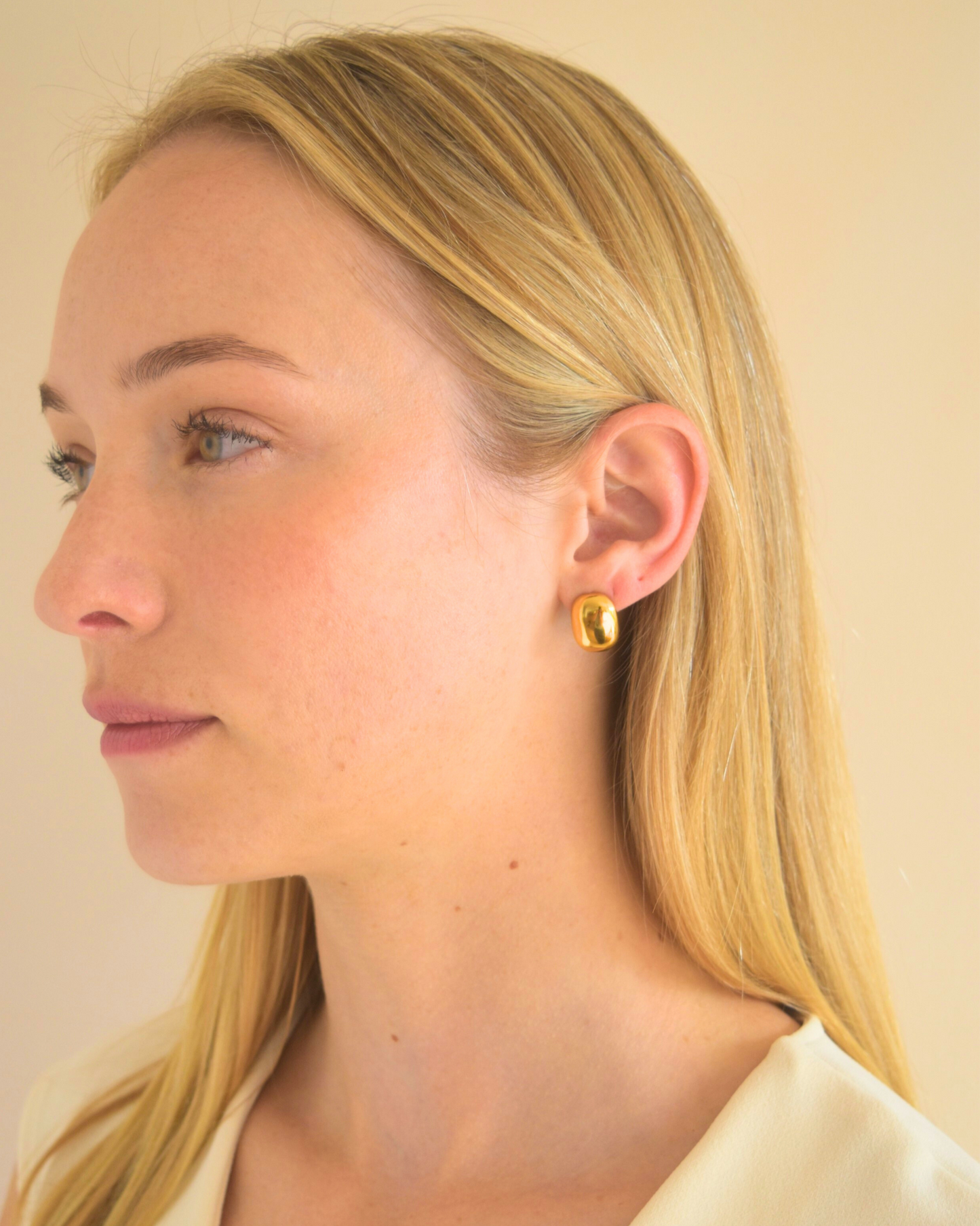 Shiny Button - Stud Earring