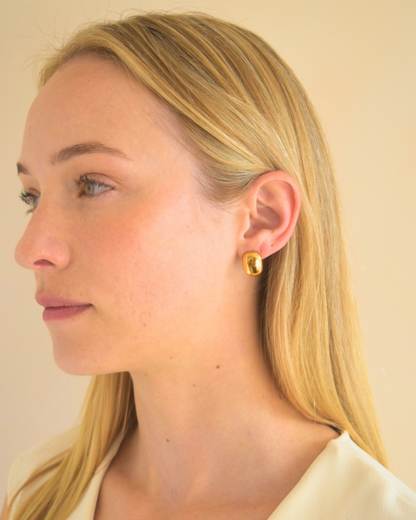 Shiny Button - Stud Earring